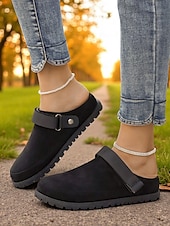 preiswerte Clogs &amp; Pantoletten für Damen-Damen-Slingback-Pantoletten – Clogs zum Reinschlüpfen mit Riemendesign für Herbstpicknicks, Gartenarbeit und Freizeit