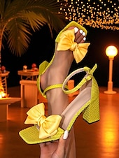 ieftine cocktail-Sandale de damă cu toc bloc din satin bordo și fundă - pantofi eleganti cu vârful deschis pentru petreceri de Crăciun și cocktailuri