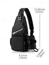 cheap Men&#039;s Bags-Men’s Waterproof Crossbody Sling Bag – Lightweight Casual Chest Bag with Multiple Compartments, Adjustable Strap, and Water-Repellent Fabric for Travel, Outdoor and Daily Use