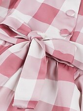 levne Šaty-Retro 50. léta Rockabilly Polední Houpací šaty Flare šaty Přizpůsobení a odlesky Pléd Dámské Plesová maškaráda Dovolená Ležérní Retro tematická párty Dospělí Šaty Jaro léto