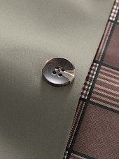 billiga Herrarnas Elite Ytterkläder-Herr Trenchcoat Formell Kontor Vår Höst Många årstider Polyester Ytterkläder Kläder Elegant Dagligen Ensfärgat Vik-över krage Enkelknäppt