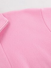 preiswerte Flauschige Sweatshirts-Damen Freizeitjacke Warm Bequem Reißverschluss Lässig Einfach Urlaub Ausgehen Pullover Regulär Umlegekragen Normale Passform Langarm Oberbekleidung Rosa Herbst Winter