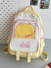 billiga Barn- och tonårryggsäckar-Stor reseryggsäck för tonårsflickor med vagnsrem – söt kaninbroderi, skolväska med flera fickor för mellan- och högstadieelever