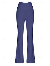 economico Leggings semplici-Per donna Gamba larga Pantaloni Eleganti Streetwear Casual Lunghezza intera Naturale Semplice Elastico in vita Confortevole Streetwear Ferie Abbigliamento quotidiano Magenta Grigio Nero Bianco Autunno