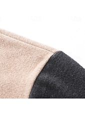 billiga Herrarnas Elite Tröjor &amp; Koftor-Herr Tröja Långärmad Hög hals Vår Höst Vinter Dagligen Dragkedja Lappverk Utomhus Semester Hem Svart Brun Khaki grön Topp t-shirt för män