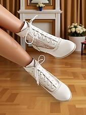 tanie Wiktoriański i Edwardiański-damskie czarne, koronkowe botki w stylu edwardiańskim - vintage'owe, siateczkowe, sznurowane, wiktoriańskie botki na średnim obcasie, idealne do mody gotyckiej, cosplayu i strojów w stylu lat 1900.