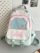 billiga Barn- och tonårryggsäckar-Stor reseryggsäck för tonårsflickor med vagnsrem – söt kaninbroderi, skolväska med flera fickor för mellan- och högstadieelever