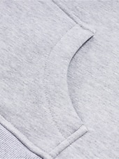 baratos Tops Simples-Mulheres Pulôver Moletom Com Capuz Tecido Casual Manga Longa Com Capuz Tops regulares Rua Dia a Dia Patchwork Zíper Bolsos Branco Rosa cáqui Cinzento Outono Inverno