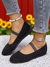 baratos Sapatilhas de mulher-sapatilhas mary jane brancas femininas – sapatos casuais com tiras para passeios no jardim, piqueniques na fazenda e escapadelas de fim de semana