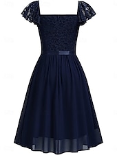 Damskie Sukienka mini Koronkowa sukienka Sukienka koktajlowa Sukienka dla gościa weselnego Szyfon Elegancja Moda Nowoczesny Na zewnątrz Spotkanie towarzyskie Regularny Równina Krótki rękaw W serek tanie Sukienki z szyfonu-Damskie Sukienka mini Koronkowa sukienka Sukienka koktajlowa Sukienka dla gościa weselnego Szyfon Elegancja Moda Nowoczesny Na zewnątrz Spotkanie towarzyskie Regularny Równina Krótki rękaw W serek