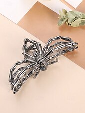 cheap Halloween Accessories-Women’s Halloween Spider Hair Claw Clip – Alloy Gothic Hair Accessory with Creepy Spider Design for Costume Parties, Cosplay and Festive Occasions