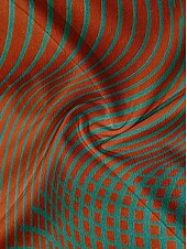 levne Dámské pruhované a geometrické topy-Dámská blůza s dlouhým rukávem límec Peter Pan volný styl grafika Bojo geometrie Bohemia každodenní stylový límec klasické topy každodenní potisk oranžová léto jaro podzim