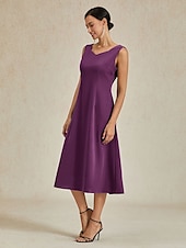cheap Cocktail Dress-Women&#039;s Midi Dress Sheath Dress A Line Dress Elegant Wedding Party Wedding Guest Regular Fit Solid Color Sleeveless V Neck Gray Pink Black Burgundy Navy Blue Summer Spring Fall Winter