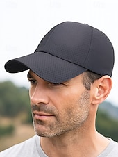 abordables Sombreros de hombre-Gorra de béisbol ligera y transpirable para hombre: gorra deportiva de malla de secado rápido con hebilla de metal ajustable para correr, jugar al golf, hacer senderismo y uso diario.