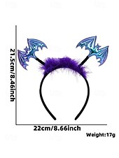 お買い得  ハロウィンアクセサリー-レディースハロウィンスパイダーヘッドバンド - かわいいグリッターブラックスパイダーデザインと紫の宝石、コスチュームパーティー、コスプレ、お祝いのお祝いに最適な柔らかい伸縮性のあるヘアアクセサリー