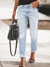 olcso Egyenes Szárú Nadrág-Női Nadrág Kényelmes leggings Egyenes Utcai sikk Alkalmi Teljes hossz Természetes Sima Zseb Izmos kellemes Vakáció Alkalmi Világos égszínkék Tengerészkék Fekete Ősz Normál