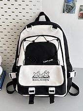 billiga Barn- och tonårryggsäckar-Stor reseryggsäck för tonårsflickor med vagnsrem – söt kaninbroderi, skolväska med flera fickor för mellan- och högstadieelever