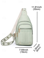 levne Tašky přes rameno-Dámská nepromokavá crossbody kabelka z umělé kůže - ležérní lehká crossbody kabelka s multifunkčními kapsami a širokým ramenním popruhem s etnickým vzorem, ideální na cestování, nakupování i každodenní nošení