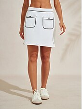 cheap Golf Bottoms-Women&#039;s Golf Skorts White Mint Green Bottoms Ladies Golf Attire Clothes Outfits Wear Apparel