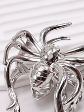 cheap Halloween Accessories-Women’s Halloween Spider Hair Claw Clip – Alloy Gothic Hair Accessory with Creepy Spider Design for Costume Parties, Cosplay and Festive Occasions