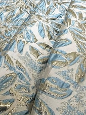 baratos Vestidos de Cocktail-vestido jacquard floral azul, vestidos de coquetel em linha A, vestido formal de gala com gravata preta, manga 3/4, decote em V com bolso, 2025