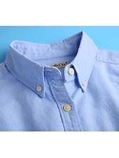 economico Camicie-Camicia da donna in 100% cotone, tinta unita, stile bohémien, vintage, da giorno, a maniche lunghe, con colletto, da giorno, per le feste, con tasca, bianca, rosa, rossa, blu, viola, primavera,