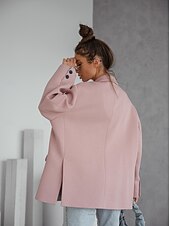 cheap Blazers &amp; Suits-Women&#039;s Blazer Formal Patchwork Solid Color Casual / Daily Elegant Regular Fit Outerwear Long Sleeve Fall Maroon S