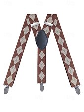 preiswerte Krawatten &amp;amp; Fliegen für Herren-Hosenträger zum Anklipsen mit Argyle-Muster für Herren – klassische, verstellbare, elastische Hosenträger für Hochzeiten, formelle Anlässe und Vintage-Outfits