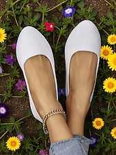 billiga Platta damskor-dambalettskor med rund tå – lätta slip-on-skor för trädgårdsfester, picknick och vardagsbruk