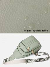 levne Tašky přes rameno-Dámská nepromokavá crossbody kabelka z umělé kůže - ležérní lehká crossbody kabelka s multifunkčními kapsami a širokým ramenním popruhem s etnickým vzorem, ideální na cestování, nakupování i každodenní nošení