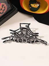 cheap Halloween Accessories-Women’s Halloween Spider Hair Claw Clip – Alloy Gothic Hair Accessory with Creepy Spider Design for Costume Parties, Cosplay and Festive Occasions
