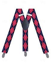 preiswerte Krawatten &amp;amp; Fliegen für Herren-Hosenträger zum Anklipsen mit Argyle-Muster für Herren – klassische, verstellbare, elastische Hosenträger für Hochzeiten, formelle Anlässe und Vintage-Outfits