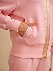 cheap Sweatshirt &amp; Outerwear-Women&#039;s Golf Jacket Dark Grey Black White Long Sleeve Top Ladies Golf Attire Clothes Outfits Wear Apparel