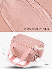 olcso Keresztpántos táskák-Női Crossbody táska Vállon átvetős táska Válltáskák Műanyag Hétköznapi Alkalmi / Napi Cipzár Több zsebbel Nagy kapacitás Könnyű Tömör szín Stétszürke Fekete Rózsaszín