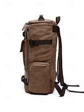 preiswerte Outdoor-Rucksäcke-Brauner Canvas-Rucksack für Herren mit Multi-Taschen-Design – Vintage-Reise-Laptoptasche für 15,6-Zoll-Geräte, ideal für Arbeit, Schule, Wandern und Wochenendausflüge