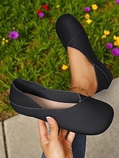 economico Ballerine da donna-ballerine comode da donna in similpelle a piedi nudi – scarpe larghe e minimaliste da infilare per passeggiate informali, abbigliamento quotidiano e viaggi