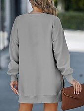 economico Felpe e Sweatshirt Texturizzati-Per donna Felpa Pullover Felpe Semplice Casual Manica Lunga Girocollo Top Regolari Streetwear Ferie Patchwork Nero Beige Grigio Autunno Inverno
