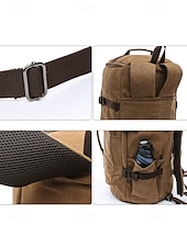 economico Zaini da Esterno-Borsa da viaggio convertibile in tela vintage da uomo, con tracolla, grande capacità, multifunzione, per il ritorno a scuola, gite del fine settimana, palestra e uso all'aperto