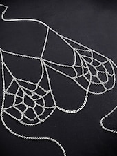 economico Accessori di Halloween-Catena per il corpo da donna a forma di ragnatela di Halloween – collana con imbracatura in lega in stile punk gotico, gioielli regolabili per feste di festival, per cosplay e abiti da discoteca