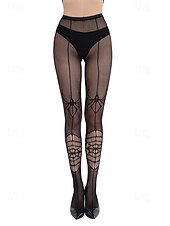 preiswerte Halloween-Zubehör-Transparente Strumpfhose mit Spinnennetzmuster für Halloween für Damen – dehnbare Netzstrumpfhose für Kostümpartys, Cosplay und Nachtclub-Outfits