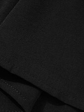 abordables Hauts Unis pour Femmes-Femmes Chemisier Uni Moderne Occasionnel Manche Courte Col ras du cou Hauts Réguliers Quotidien Fête Sortir Œillet Noir Automne
