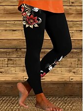 economico Animali Stampa-Per donna Leggings Punk Attivo Vacanza Lunghezza intera Vita Alta Grafico Animale Gatto Stampa 3D Asciugatura Rapida Traspirabilità Morbido Elasticizzato All&#039;aperto Casa Casual Nero Bianco Arcobaleno