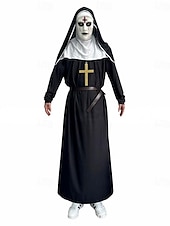 levne Klasický horor-Valak předvečer Všech svatých Cosplay kostým Maska Plná hlava Jeptiška Horor Dospělé Unisex předvečer Všech svatých Karneval Výkon Párty Jednoduché Halloweenské kostýmy Oblékněte se