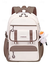 abordables Sacs à dos de Collège-Sac à dos imperméable multi-poches - sac d&#039;école de grande capacité, rangement en couches, design léger, poches latérales, adapté aux étudiants adolescents et aux navetteurs quotidiens noir rose bleu
