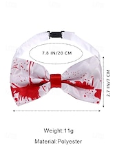 preiswerte Halloween-Zubehör-Blutspritzer-Fliege für Herren – verstellbare Horror-Kostüm-Krawatte für Party, Cosplay &amp; Vampir-Look