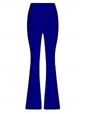 economico Leggings semplici-Per donna Gamba larga Pantaloni Eleganti Streetwear Casual Lunghezza intera Naturale Semplice Elastico in vita Confortevole Streetwear Ferie Abbigliamento quotidiano Magenta Grigio Nero Bianco Autunno