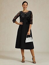billige Cardigans og yttertøy-Dame Trekker på skuldrene Grafisk Abstrakt Elegant Stilfull Formelt Crew-hals Svart Sommer