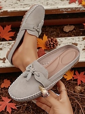 ieftine Saboți de Damă-mocasini cu ciucuri pentru femei – mocasini casual fără slip-on pentru naveta zilnică și ținute relaxate