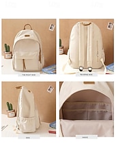 tanie Plecaki studenckie-damski prosty, wodoodporny plecak o dużej pojemności - prosty, lekki plecak z wieloma kieszeniami do przechowywania na uczelnię, w podróż i do codziennych dojazdów