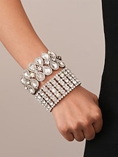 Χαμηλού Κόστους Γυναικείο βραχιόλι-Γυναικείο βραχιόλι με στρας - λαμπερό κρυστάλλινο βραχιόλι για κοκτέιλ πάρτι και βραδινές εκδηλώσεις